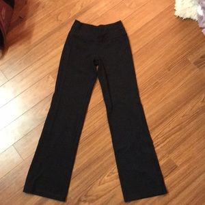 black lululemon straight leg yoga pants